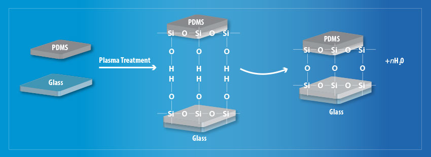 PDMS-玻璃等離子鍵合原理